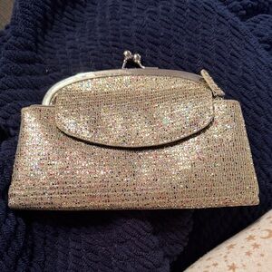 Elegant Gold Glitter Clutch
